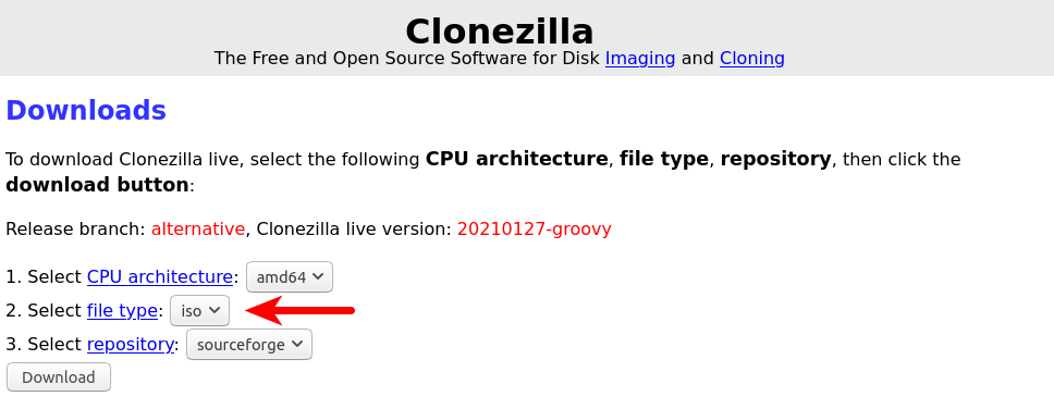 clonezilla download